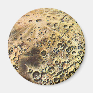 Vintage Science Fiction, Rocket Ship Over the Moon Magnet