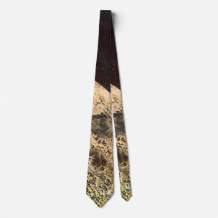 Vintage Science Fiction, Rocket Ship Over the Moon Neck Tie