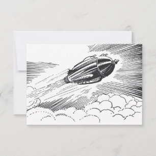 Vintage Science Fiction Rockets, Change of Address Announcement