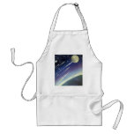 Vintage Science Fiction Rockets in Space by Planet Adult Apron