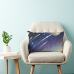 Vintage Science Fiction Rockets in Space by Planet Lumbar Pillow