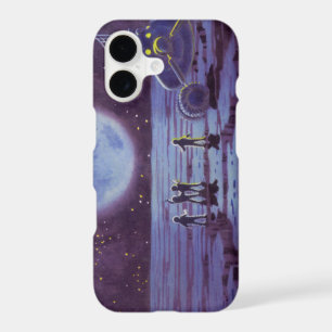 Vintage Science Fiction, Sci Fi Alien Moon Landing iPhone 17 Case