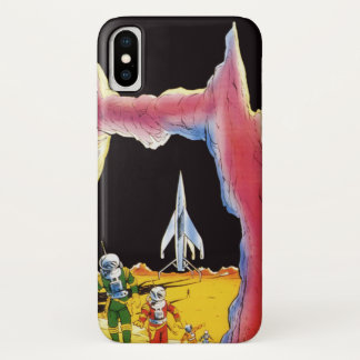 Vintage Science Fiction, Sci Fi Aliens on Planet iPhone X Case
