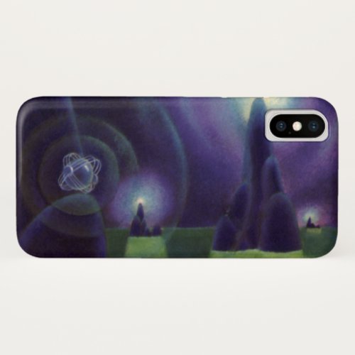 Vintage Science Fiction Sci Fi Outer Space Planet iPhone X Case