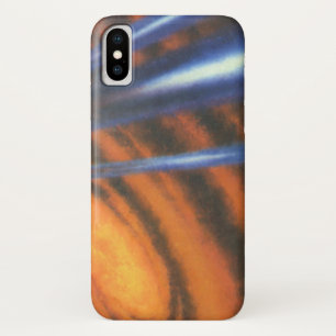 Vintage Science Fiction, Sci Fi Red Galaxy Swirls iPhone X Case