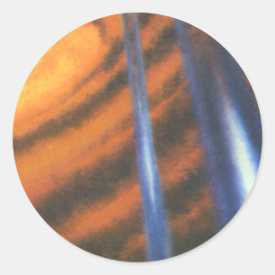 Vintage Science Fiction, Sci Fi Red Galaxy Swirls Classic Round Sticker