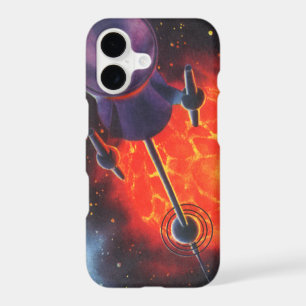 Vintage Science Fiction, Sci Fi Rocket, Red Planet iPhone 17 Case
