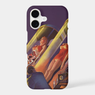 Vintage Science Fiction, Sci Fi Scientists in Lab iPhone 17 Case