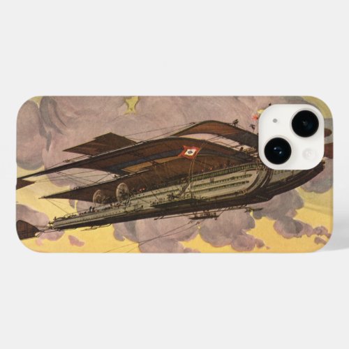 Vintage Science Fiction Seaplane Airplane Ship Case_Mate iPhone 14 Case