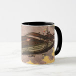 Vintage Science Fiction Seaplane Airplane Ship Mug