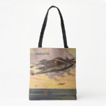 Vintage Science Fiction Seaplane Airplane Ship Tote Bag