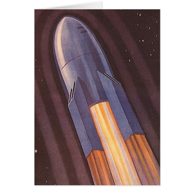 Vintage Science Fiction Space Ship Rockets Cards (Front)