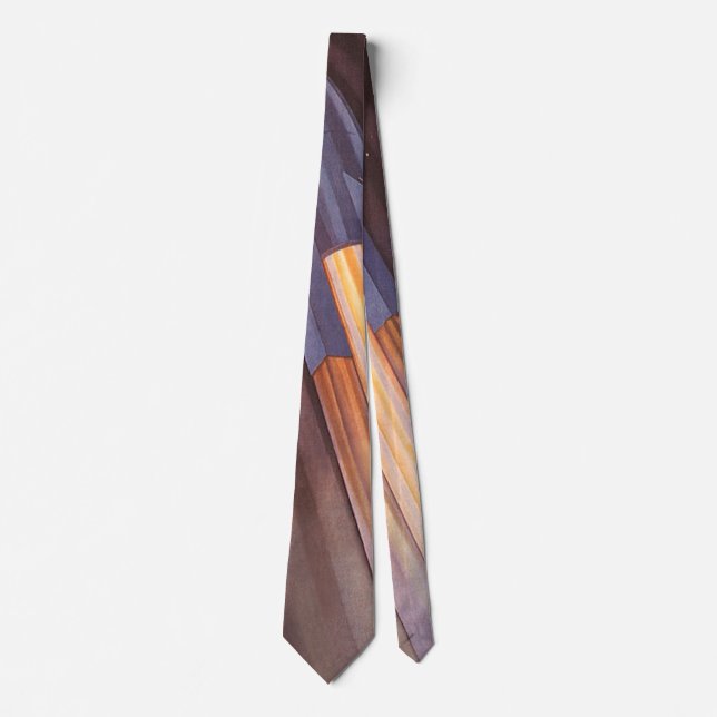 Vintage Science Fiction Space Ship Rockets Tie (Front)