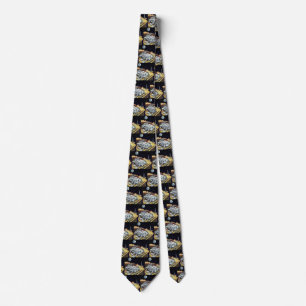 Vintage Science Fiction, Space Station on the Moon Neck Tie