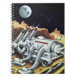 Vintage Science Fiction, Space Station on the Moon Notebook