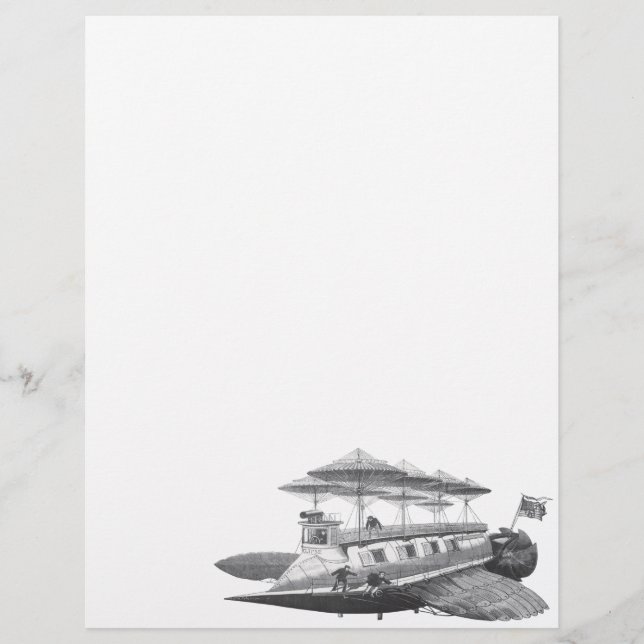 Vintage Science Fiction Steampunk Airship Eclipse (Front)