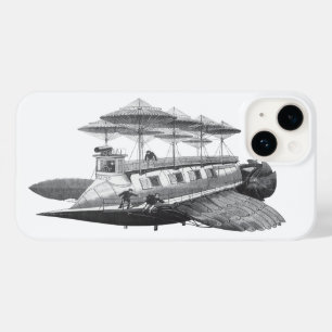 Vintage Science Fiction Steampunk Airship Eclipse Case-Mate iPhone 14 Case