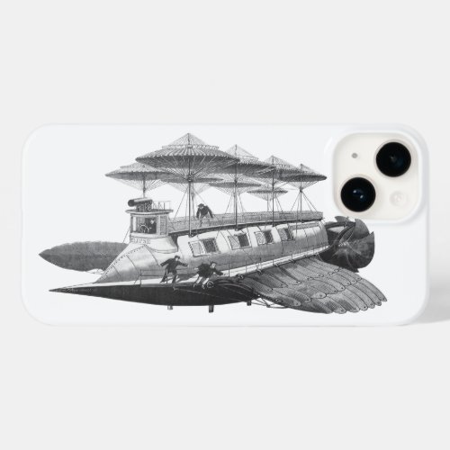 Vintage Science Fiction Steampunk Airship Eclipse Case_Mate iPhone 14 Case