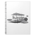 Vintage Science Fiction Steampunk Airship Eclipse Notebook
