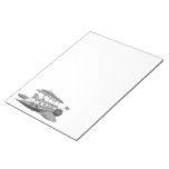 Vintage Science Fiction Steampunk Airship Eclipse Notepad