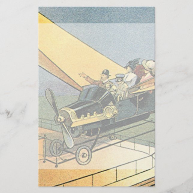 Vintage Science Fiction Steampunk Convertible Car (Front)