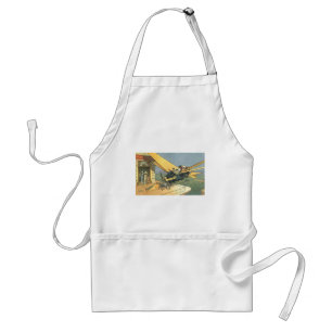 Vintage Science Fiction Steampunk Convertible Car Adult Apron