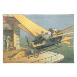 Vintage Science Fiction Steampunk Convertible Car Cloth Placemat