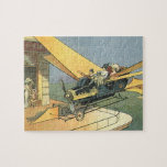 Vintage Science Fiction Steampunk Convertible Car Jigsaw Puzzle