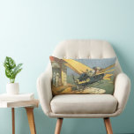 Vintage Science Fiction Steampunk Convertible Car Lumbar Pillow