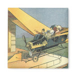 Vintage Science Fiction Steampunk Convertible Car Magnet