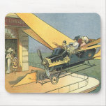 Vintage Science Fiction Steampunk Convertible Car Mouse Pad