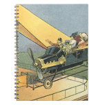 Vintage Science Fiction Steampunk Convertible Car Notebook