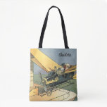 Vintage Science Fiction Steampunk Convertible Car Tote Bag