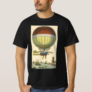 Vintage Science Fiction Steampunk Hot Air Balloon T-Shirt