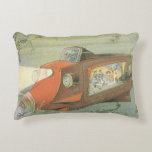 Vintage Science Fiction Steampunk Submarine in Sea Accent Pillow