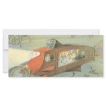 Vintage Science Fiction Steampunk Submarine in Sea Cards