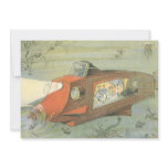 Vintage Science Fiction Steampunk Submarine in Sea Cards