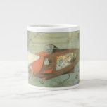 Vintage Science Fiction Steampunk Submarine in Sea Large Coffee Mug