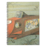 Vintage Science Fiction Steampunk Submarine in Sea Notebook