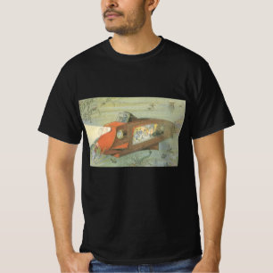 Vintage Science Fiction Steampunk Submarine in Sea T-Shirt