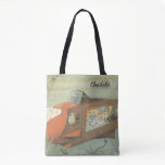 Vintage Science Fiction Steampunk Submarine in Sea Tote Bag