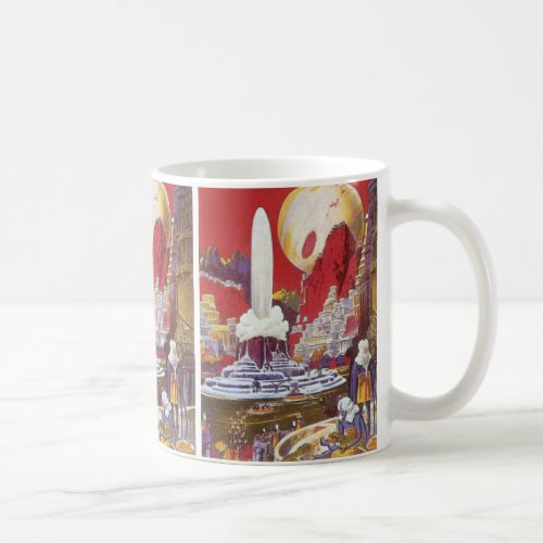 Vintage Science Fiction the Lost City of Atlantis Coffee Mug