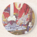 Vintage Science Fiction, the Lost City of Atlantis Drink Coaster
