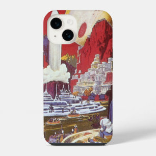 Vintage Science Fiction, the Lost City of Atlantis iPhone 14 Case
