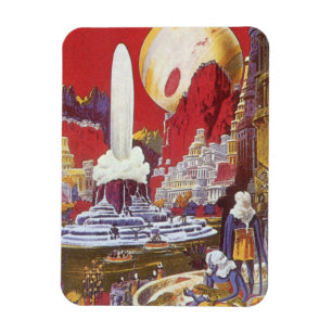 Vintage Science Fiction, the Lost City of Atlantis Magnet