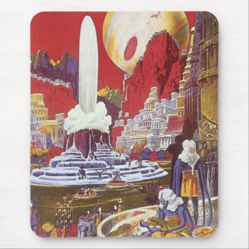 Vintage Science Fiction the Lost City of Atlantis Mouse Pad