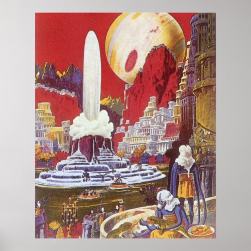Vintage Science Fiction the Lost City of Atlantis Poster