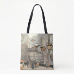 Vintage Science Fiction Urban Paris, Steam Punk Tote Bag