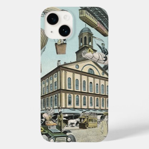 Vintage Science Fiction Victorian Steam Punk City Case_Mate iPhone 14 Case