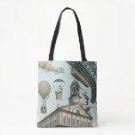 Vintage Science Fiction, Victorian Steam Punk City Tote Bag
